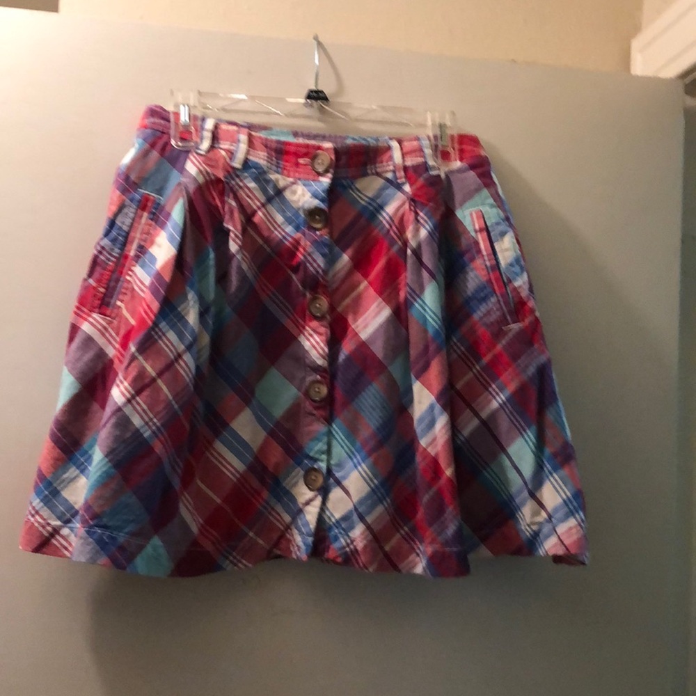 Plaid mini skirt